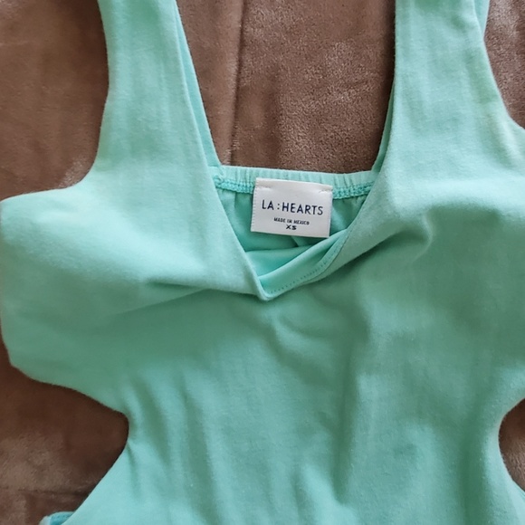 Turquoise L.A. Hearts Back Cutout Dress - Picture 5 of 5